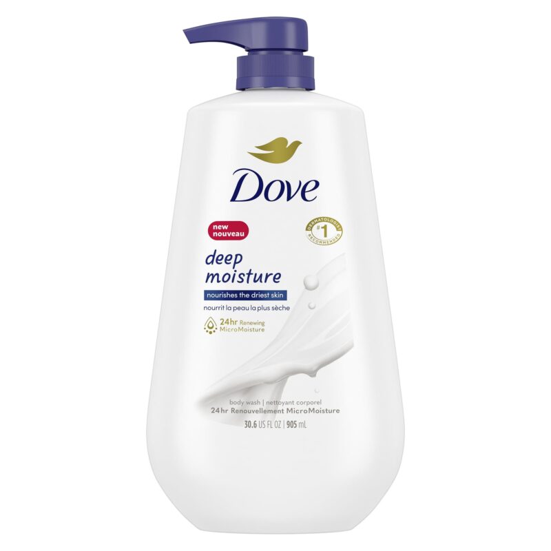 Dove Deep Moisture Nourishing Long Lasting Women's Body Wash, 30.6 fl oz